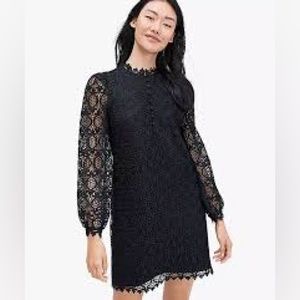 Kate spade scallop black lace dress
